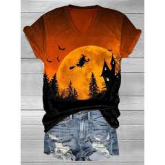 Witchy Delight Halloween V-Neck Tee